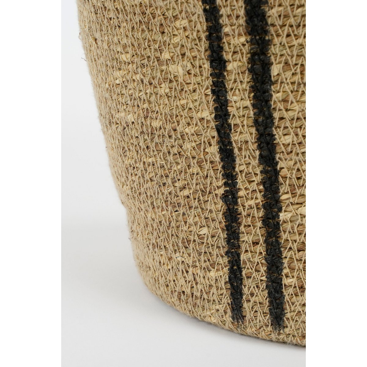 Glimmerdekorationen – Aufbewahrungskorb – 3er-Set – H38 x Ø30 cm – Seegras – Hellbraun