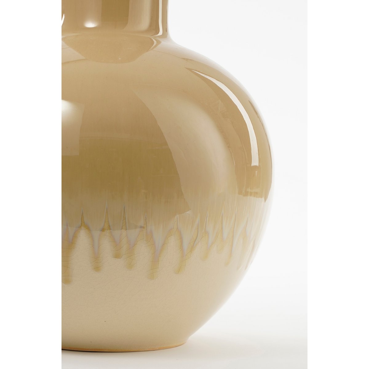 Glimmerdekorationen - Holm Vase - H42 x Ø28 cm - Keramik - Creme