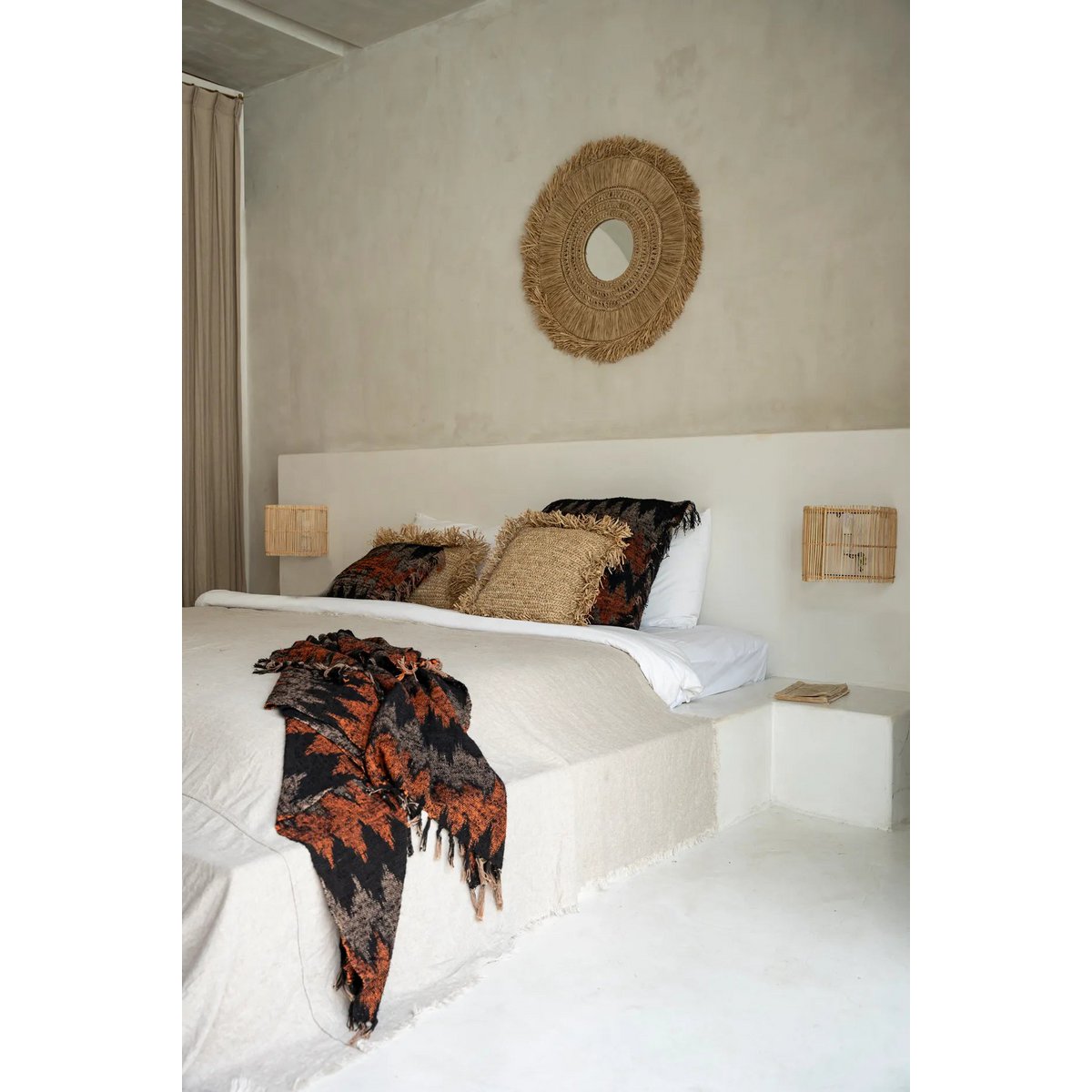 Bazar Bizar - Plaid 'S'il vous Plaid' (Zwart Oranje)