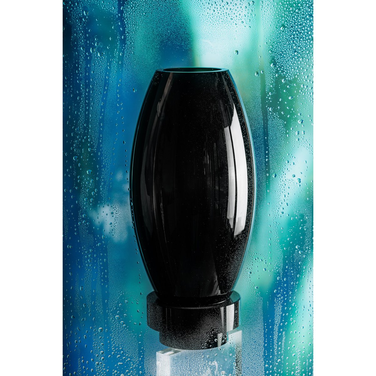 Element Accessories - Moderne vaas, innovatief design, zwart high end glas. RUD30