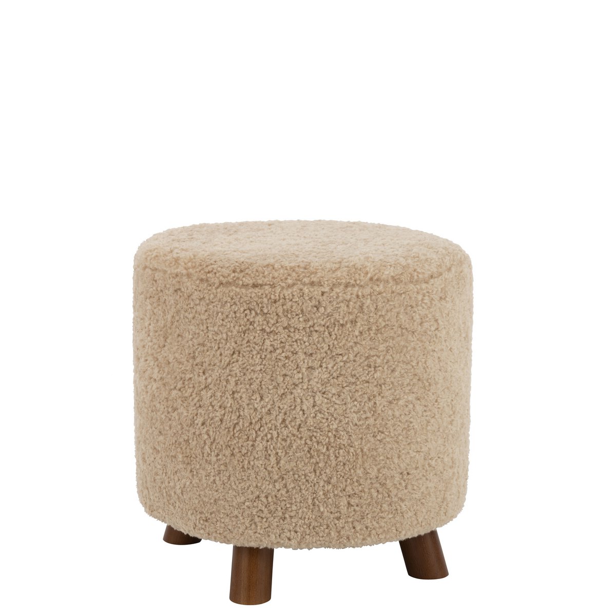 J-Line - Pouf Schafbein Polyester Beige