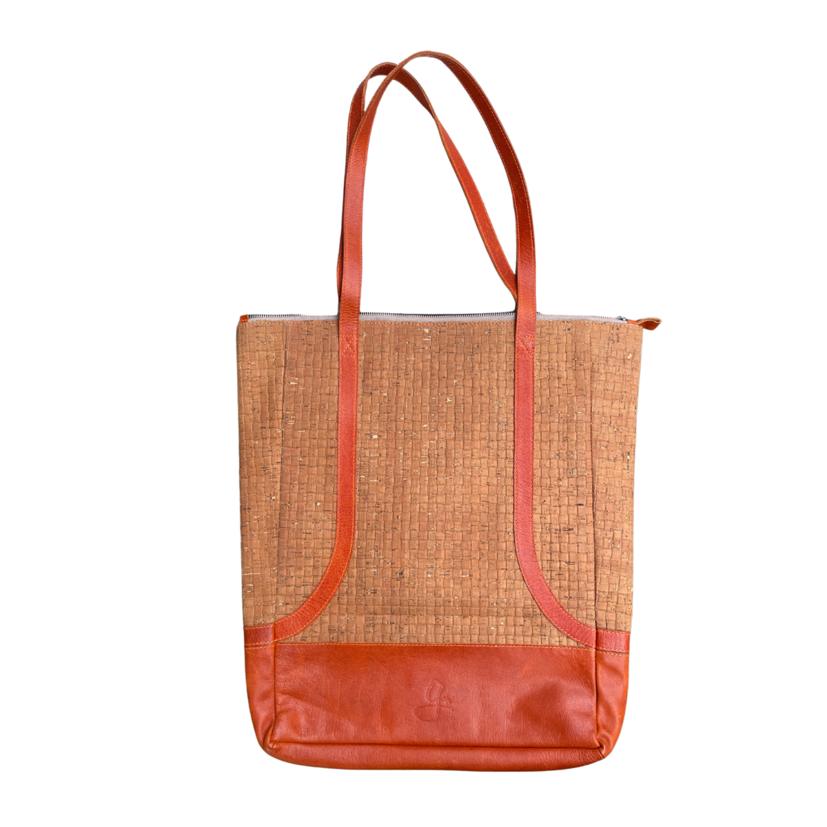 green-goose - Gissy Kurk en Leer Handtas XL - Oranje