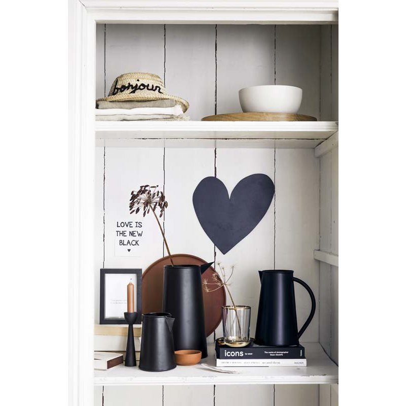 vtwonen - Kan met Handvat Metaal Zwart 16,5 / 22x23cm