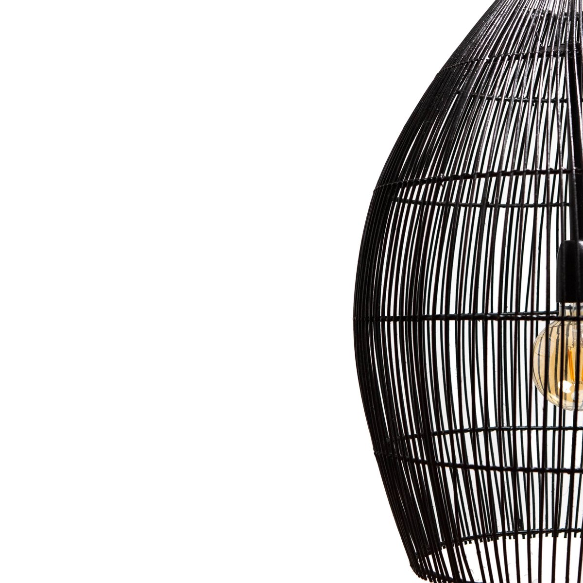 1304 Design - Hanglamp RILEY mat zwart Ø43x55