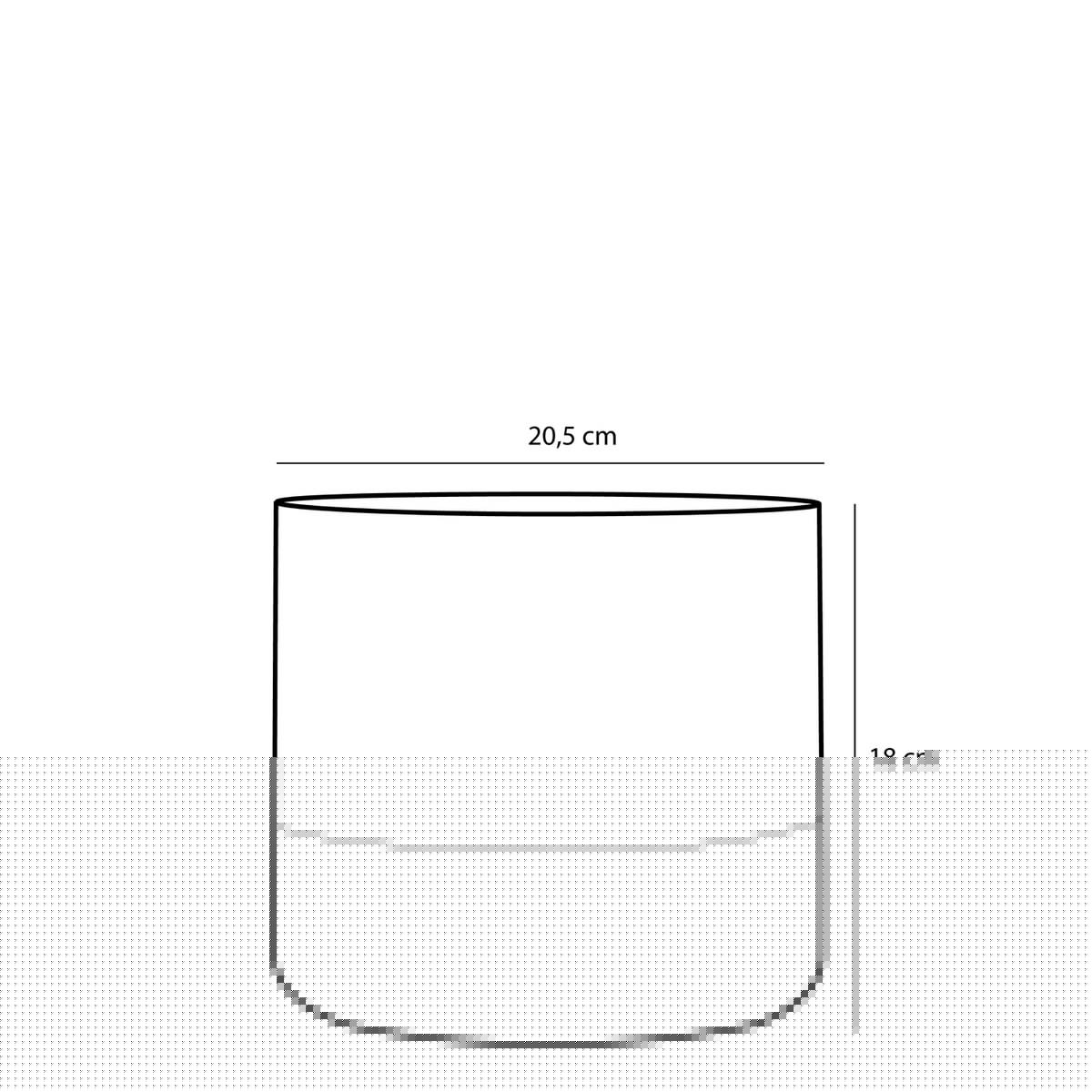 Mica Decorations - Lago Bloempot - H18 x Ø20,5 cm - Wit