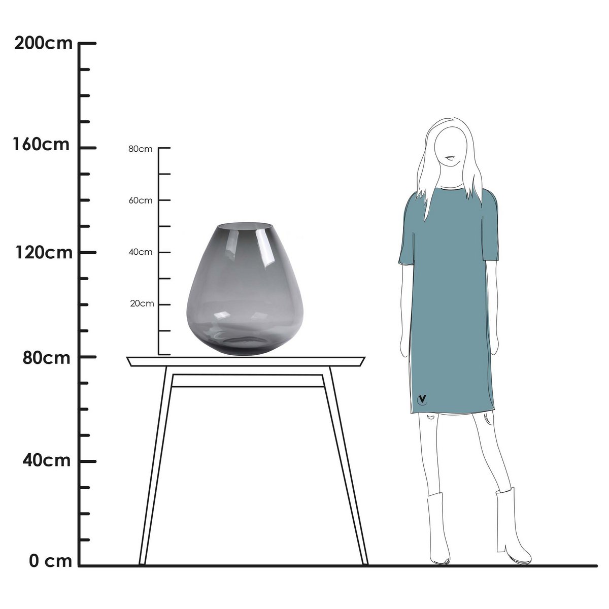 Vase the World - Tasman grey