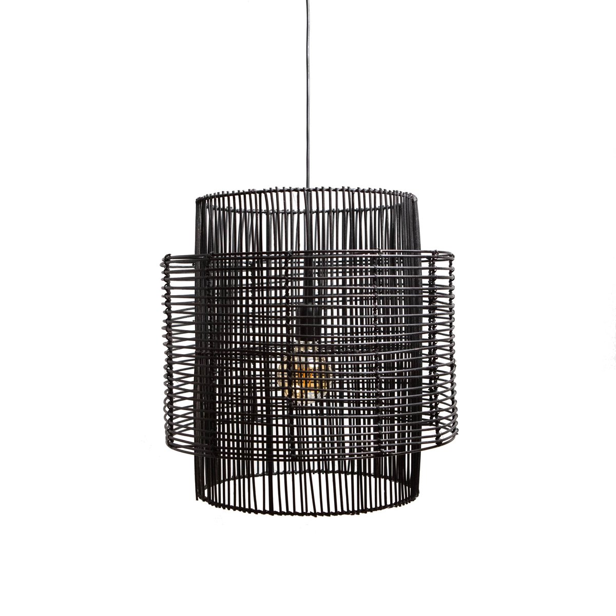 1304 Design - Hanglamp BRANDON mat zwart Ø50x50cm