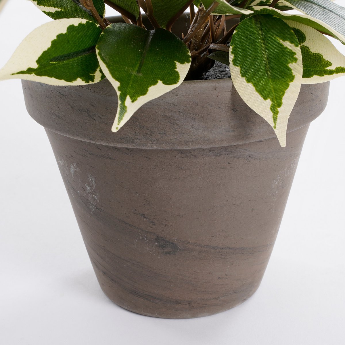 Mica Decorations - Ficus Natasja Kunstplant in Bloempot Stan - H40 x Ø30 cm - Groen Bont