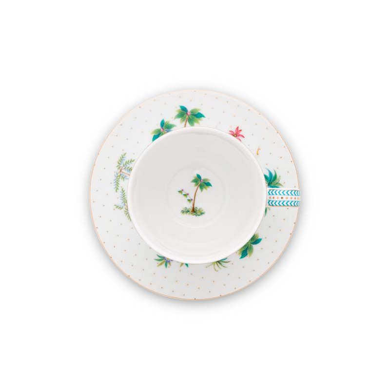 Pip Studio - Set / 2 Kop & Schotels Jolie Dots Goud 280ml