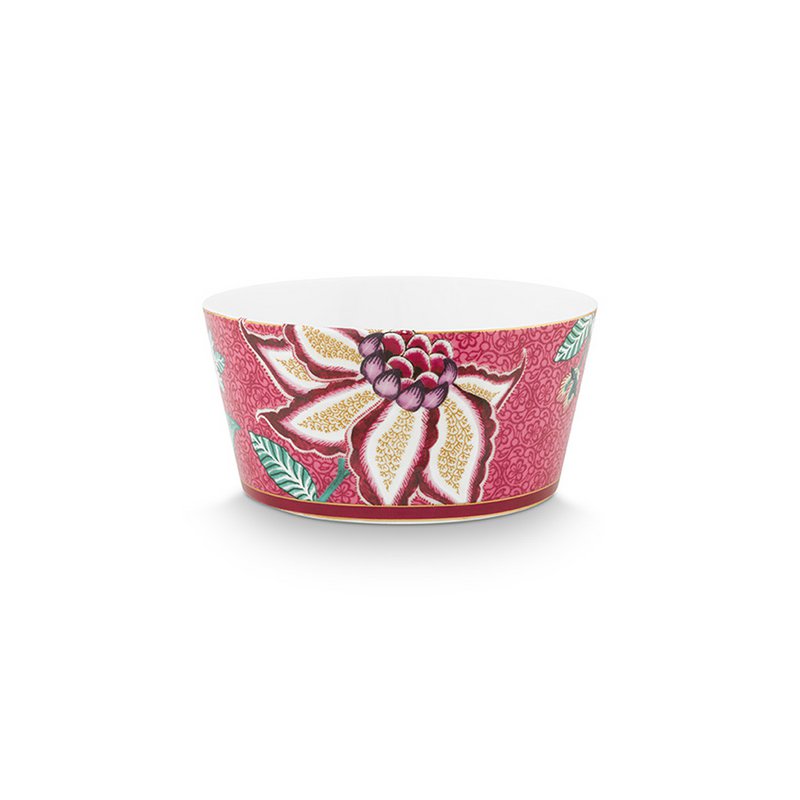 Pip Studio - Giftset Bowls Oriental Flower Festival Dark Pink 12cm