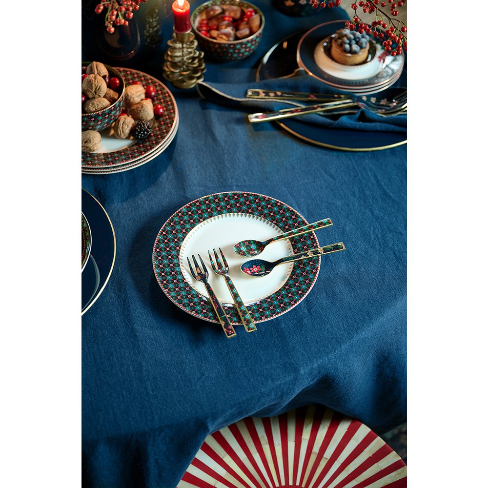 Pip Studio - Set/4 Cake Forks Enamelled Berry Blues 14.5cm