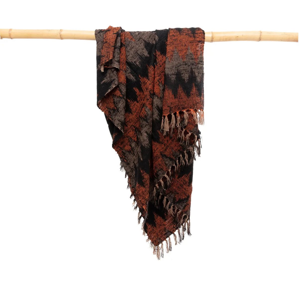 Bazar Bizar - Plaid 'S'il vous Plaid' (Schwarz Orange)