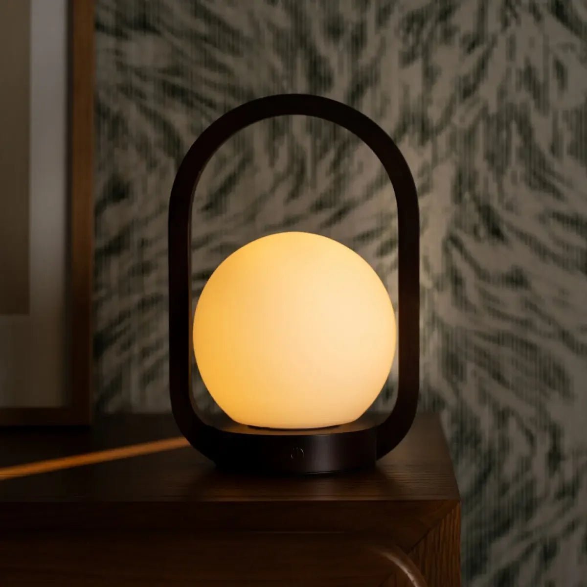 Tavellio-Amsterdam - Skye Donkerbruine Houten Snoerloze Lamp | Oplaadbaar en dimbaar
