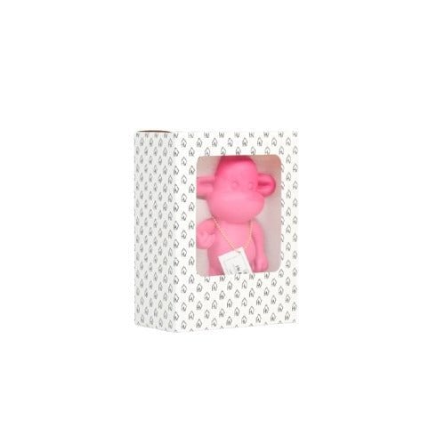 Housevitamin - Ornament - hang losse aap beeldje 'de legende' - roze - 11x7x19cm