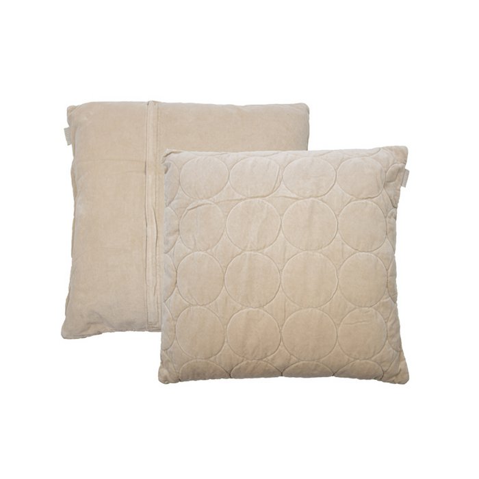 Mrs. Bloom - Vintage fluwelen sierkussen 'Jill' (50cm x 50cm, Steen)