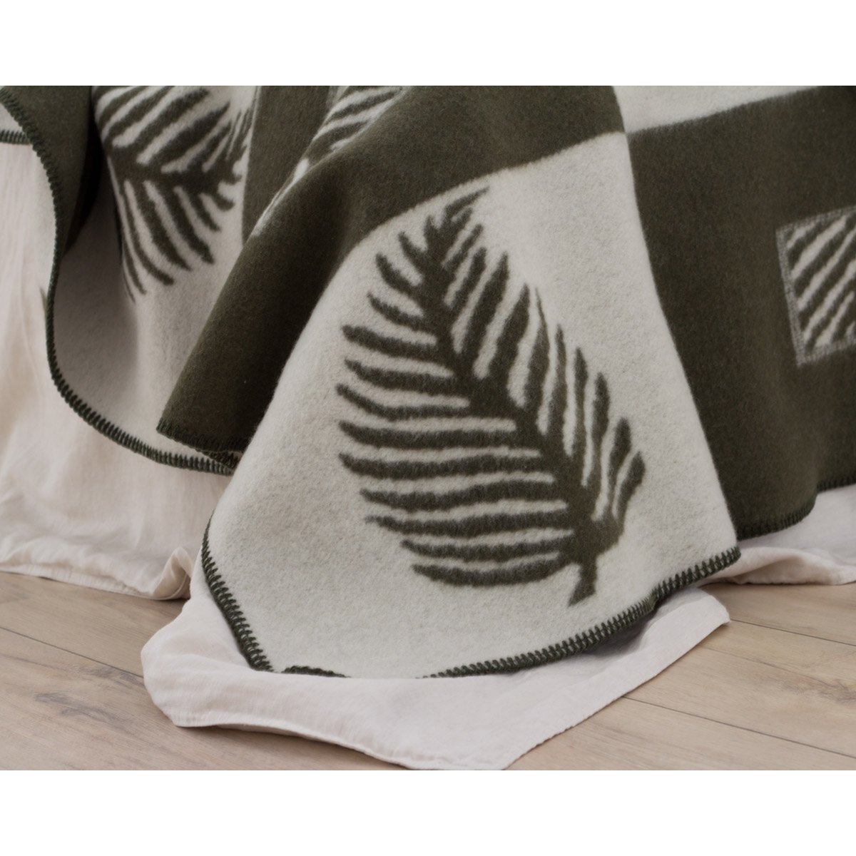 MoST Blankets - Merinowollen beddeken LEAF groen