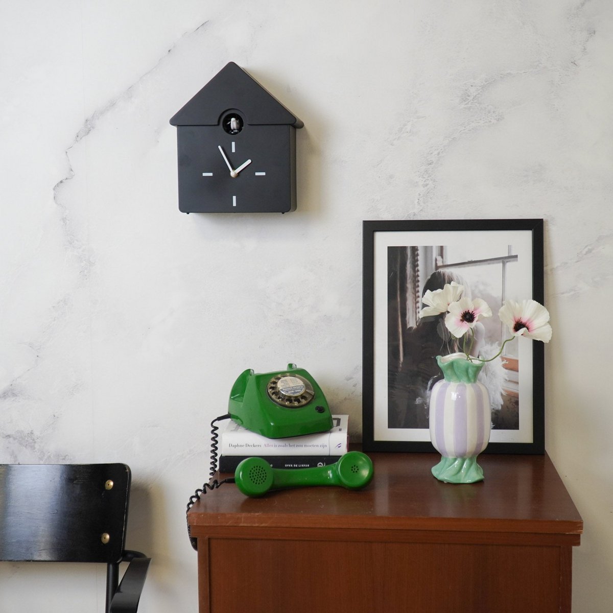 Housevitamin - Klokklokkoekkoekjes- Zwart- 24x27x9cm