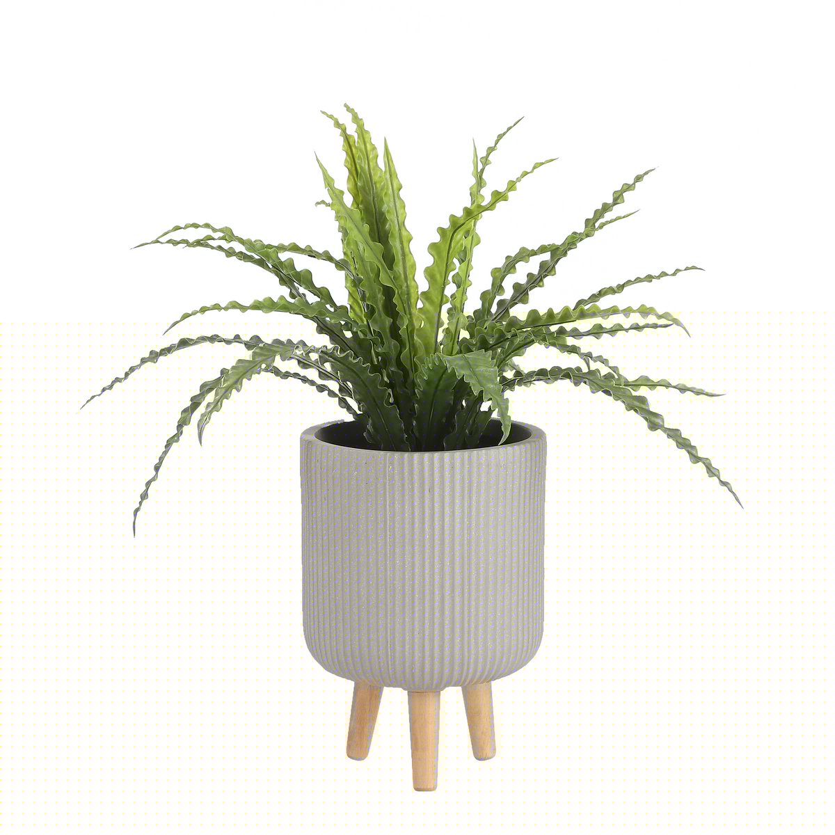 Mica Decorations - Asplenium Kunstplant in Bloempot Stan - H54 x Ø66 cm - Groen