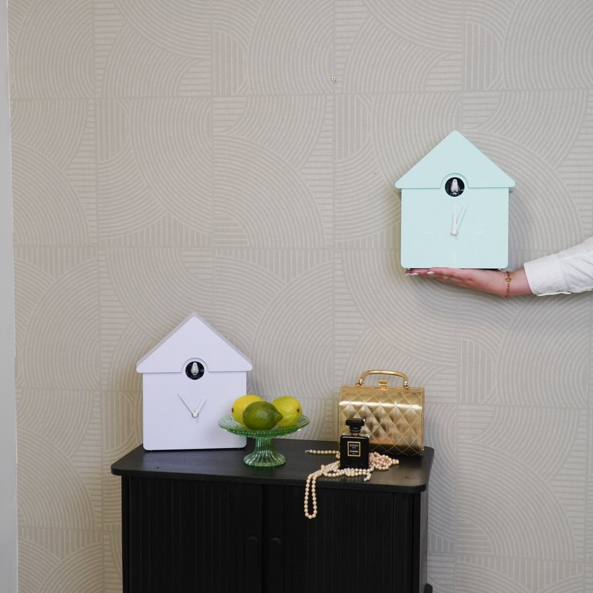 Klokklokkoekjes koekoek-munt groen- 24x27x9cm