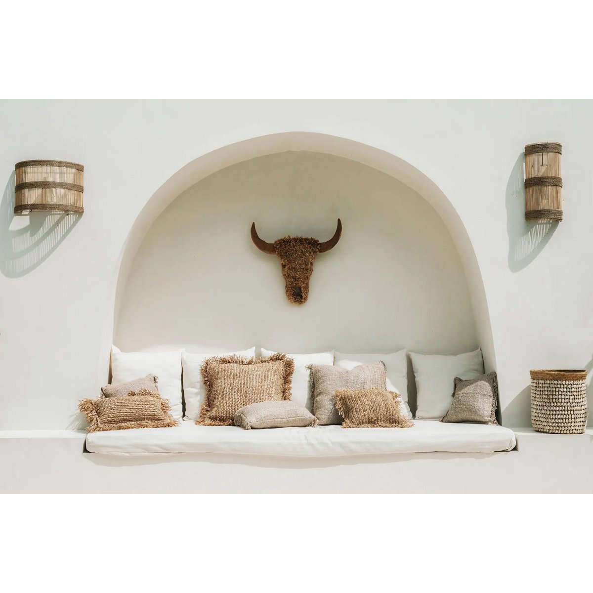 Bazar Bizar - Mand 'Pandan #1' (Naturel Wit)