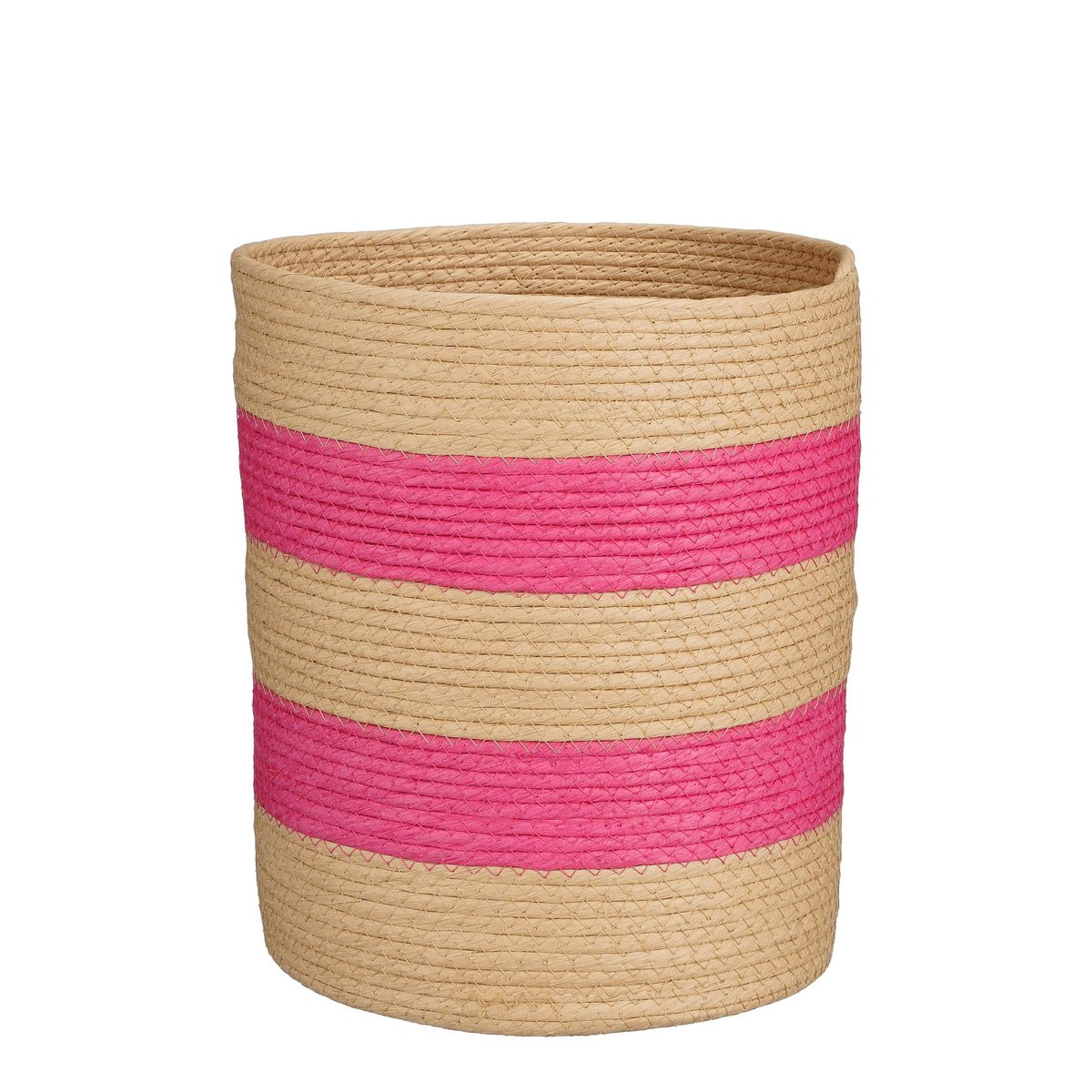 Glimmerdekorationen – Nacho-Korb – 2er-Set – H34 x Ø29 – FSC-Mix – Dunkelrosa, Orange