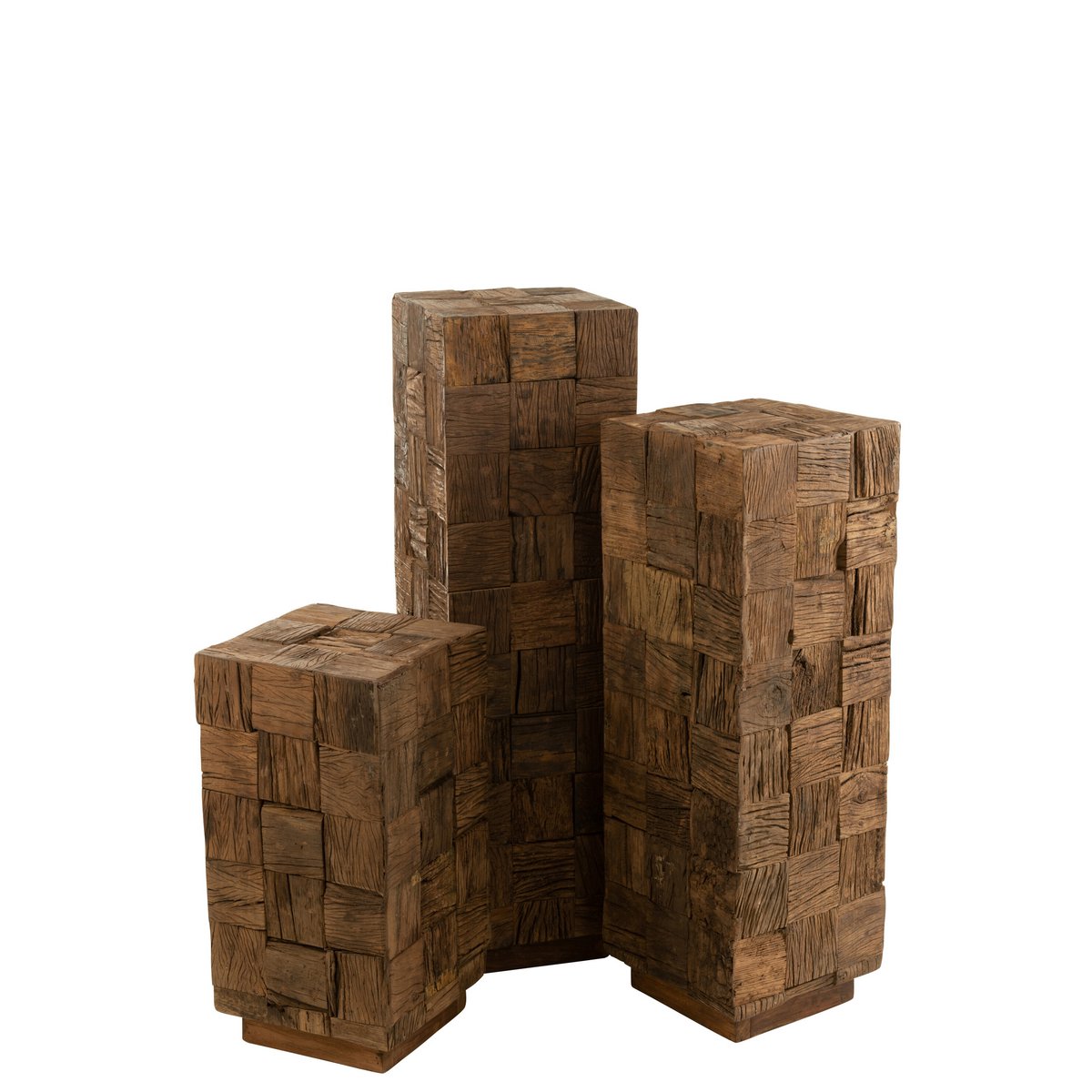 J-Line - sokkel - hout - naturel - large