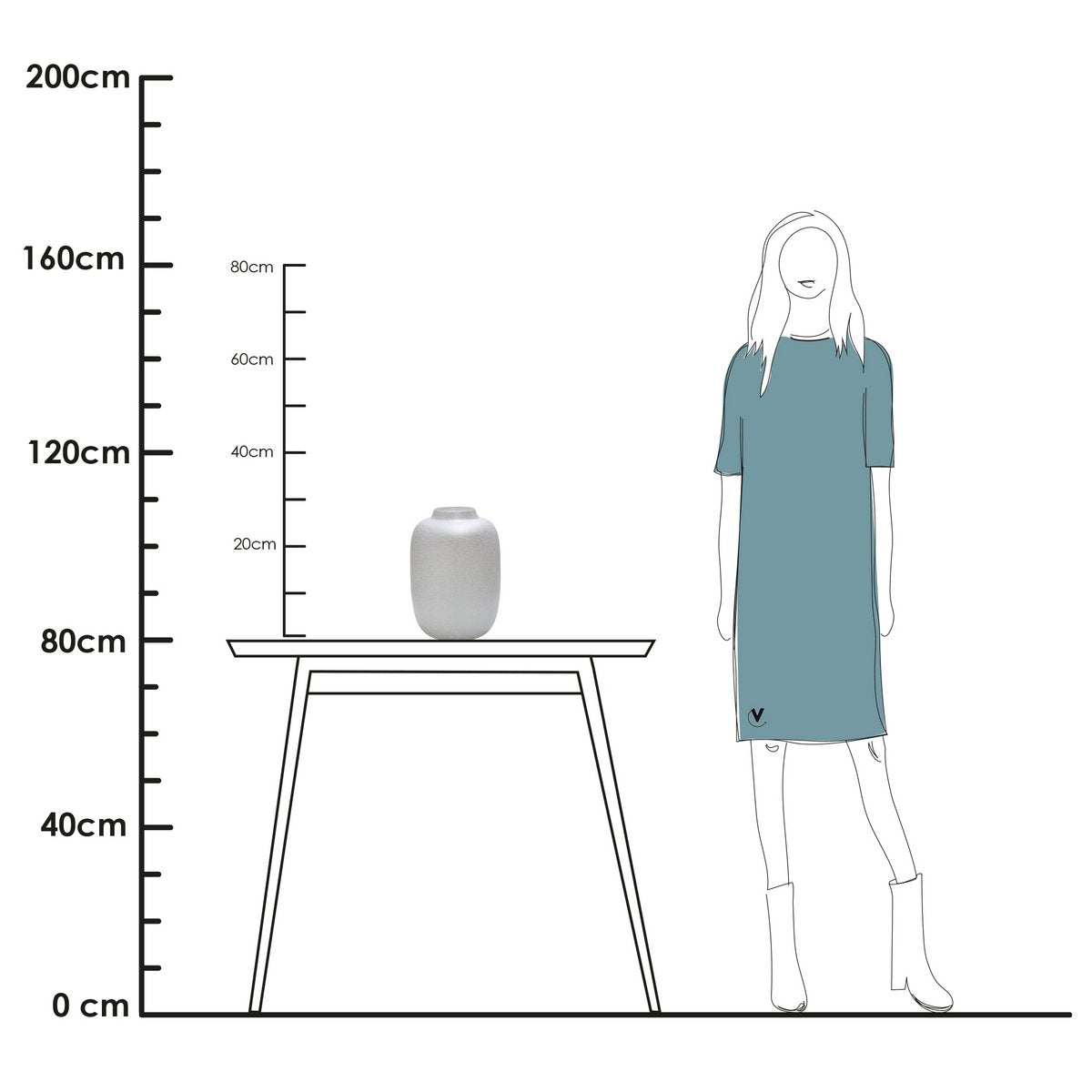 Vase the World - Vaas - Artic sparkle silver