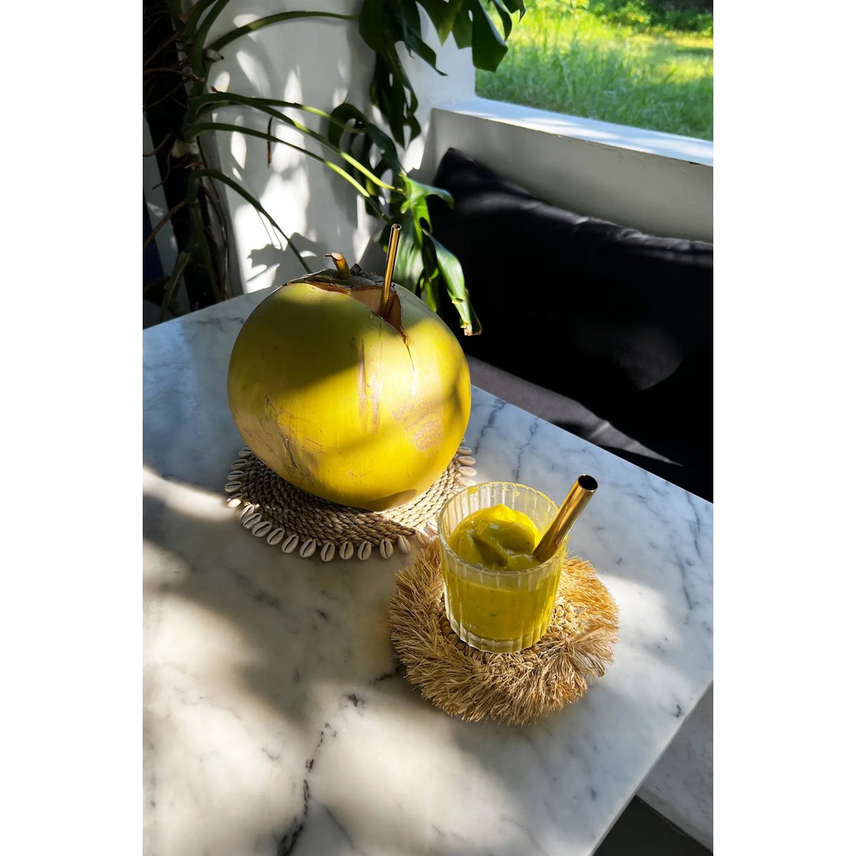 Bazar Bizar - Pannenonderzetter 'Seagrass Shell' (Naturel)