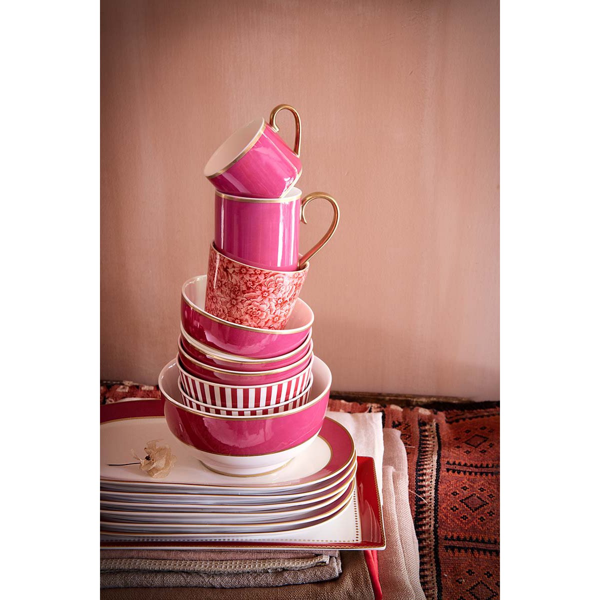 Pip Studio - Tray Rectangular Pip Chique Gold-Pink 28x16x2cm