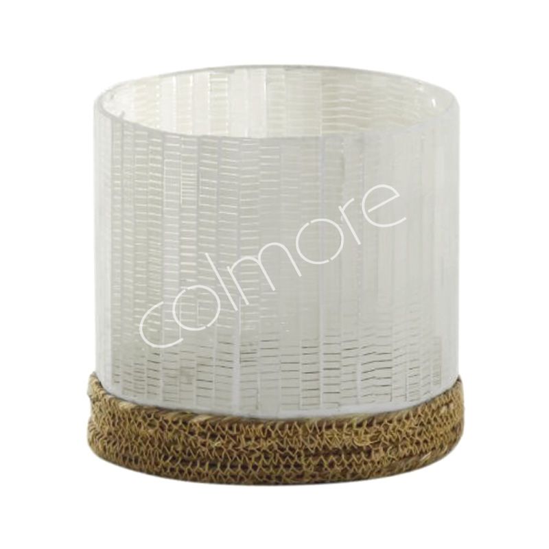 Colmore - Windlicht met jute 'Mosaic B' (Ø 11cm)