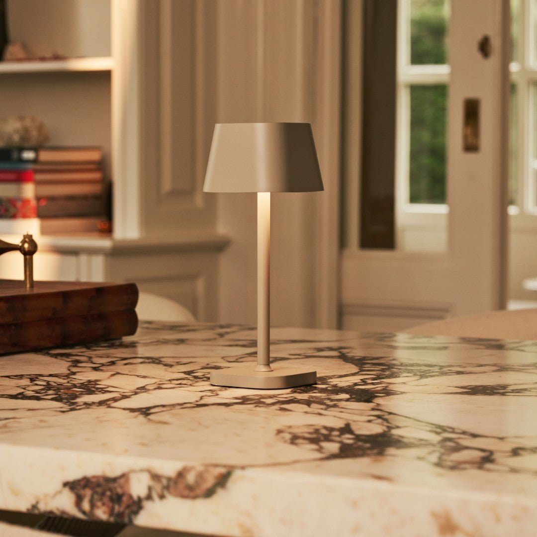 Tavellio-Amsterdam - Ava Shadow Gray - Oplaadbare tafellamp | Stijlvol, draadloos en dimbaar