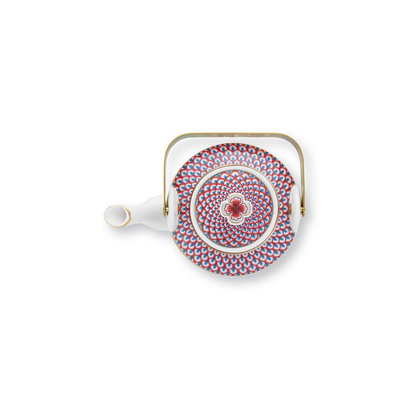 Pip Studio - Giftset Teapot Oriental Flower Festival Blue 1 ltr