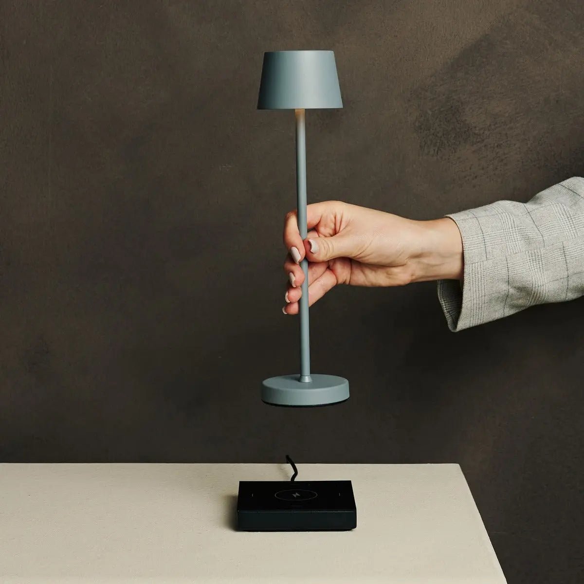 Tavellio-Amsterdam - Vondel Mini Mouse Grijs Oplaadbare en draadloze lamp