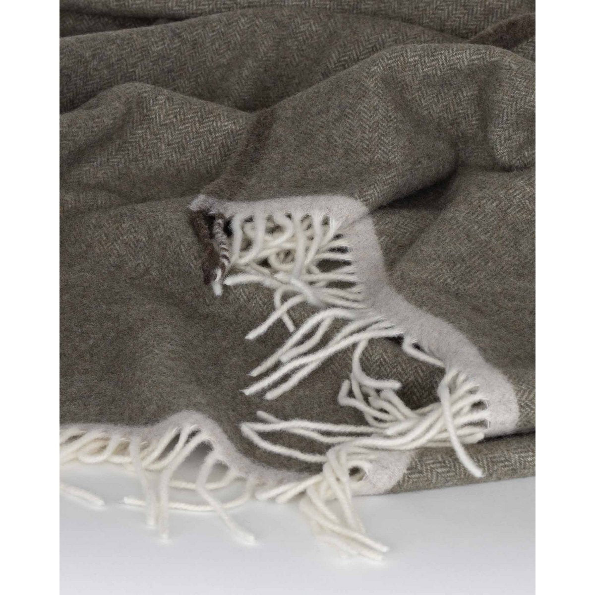 MoST Blankets - Merino/kasjmier plaid MILANO - Verde Orlo