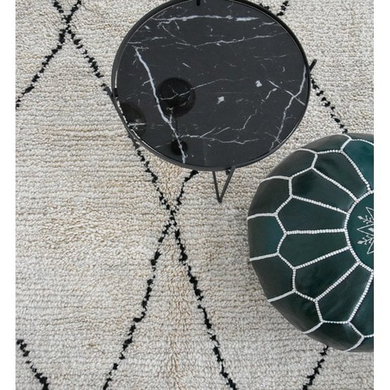 Poufs & Kissen - Lederpouf - grün - gefüllt geliefert