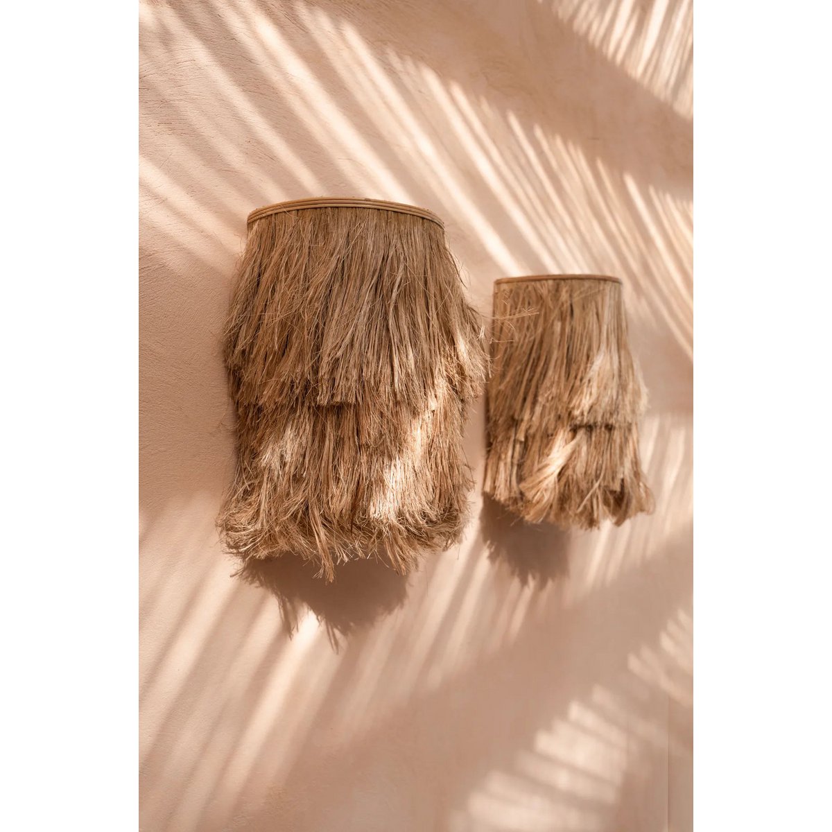 Bazar Bizar - Muurlamp 'Abaca Applique' (Naturel)
