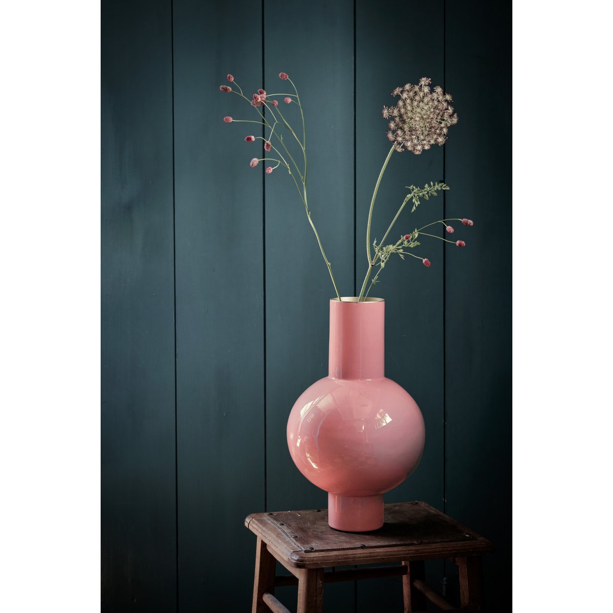 Pip Studio - Vase Metal Medium Pink 24x40cm