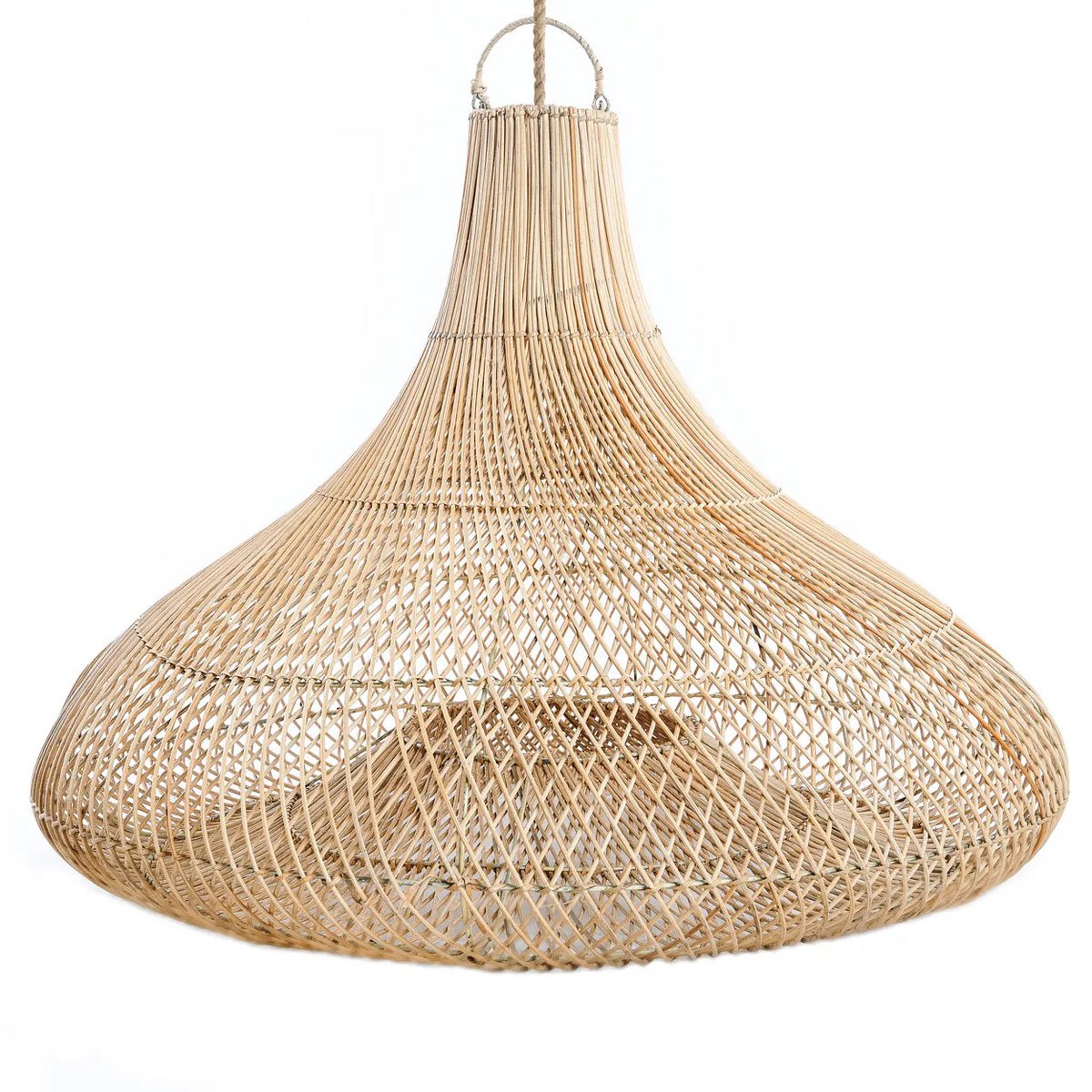 Bazar Bizar - Vloer- en hanglamp 'Shala' (Naturel, XL)