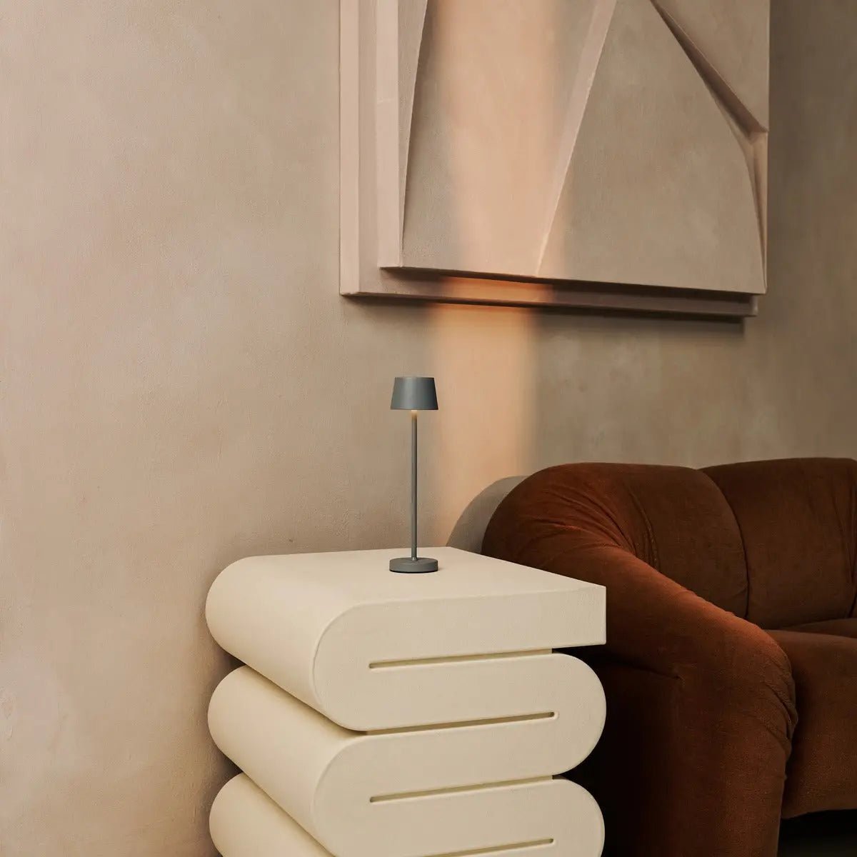 Tavellio-Amsterdam - Vondel Mini Mouse Grijs Oplaadbare en draadloze lamp