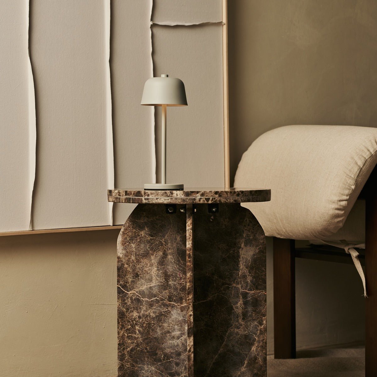 Tavellio-Amsterdam - Anton Shadow Gray Oplaadbare tafellamp | Stijlvolle en draadloze verlichting