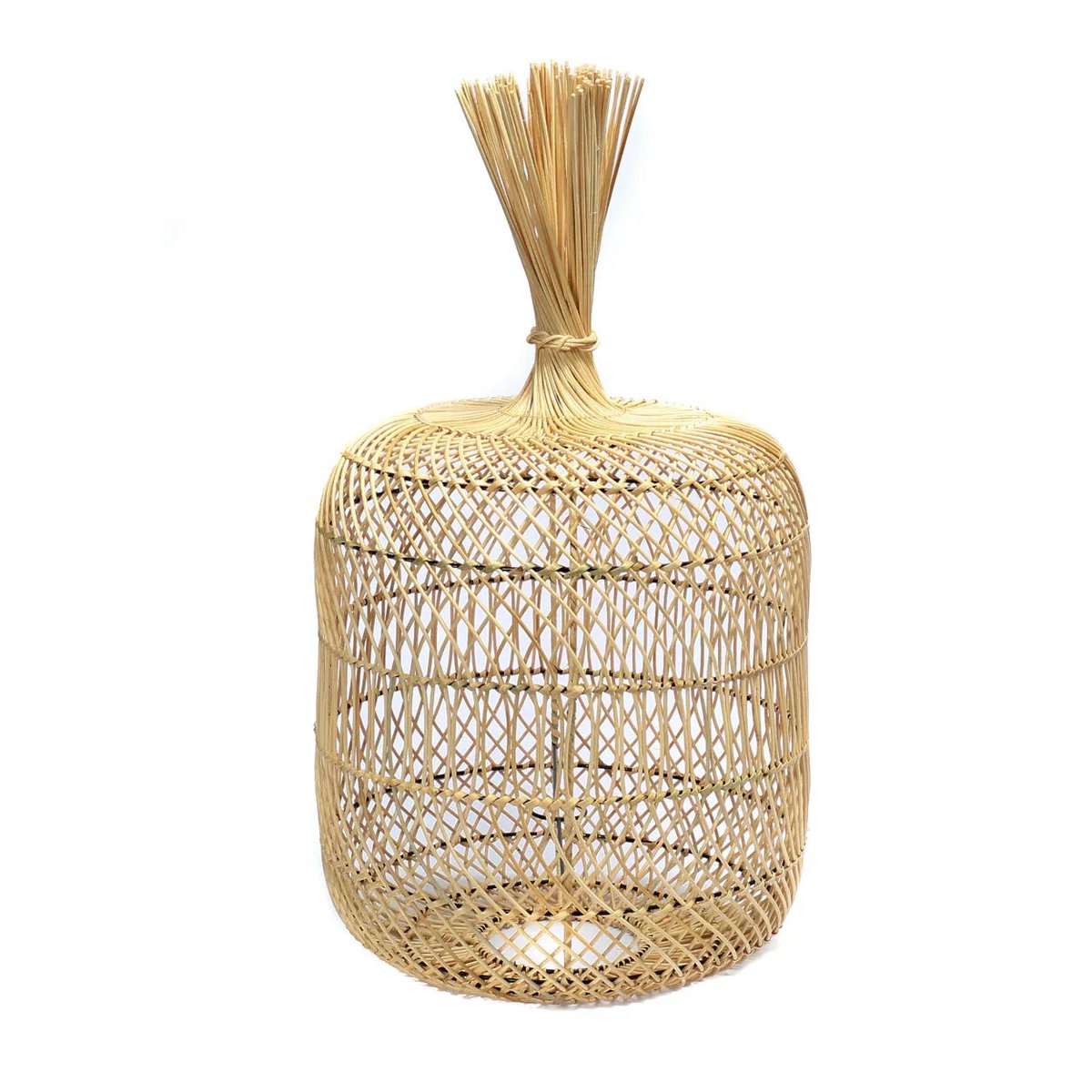 Bazar Bizar - Hang- en vloerlamp 'Dumpling' (Naturel, L)