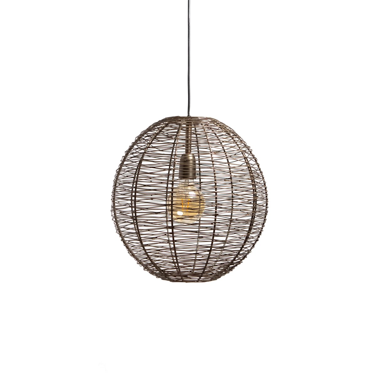 1304 Design - Hanglamp NATHAN antiek brons Ø45x45cm