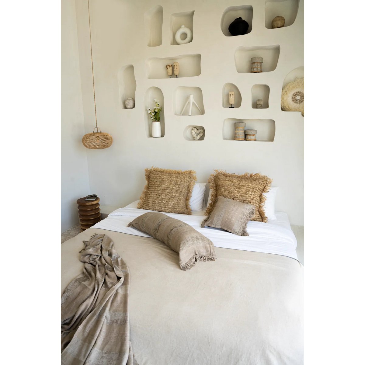 Bazar Bizar - Kussenhoes 'Oh My Gee' (Concrete Velvet, 35x100)