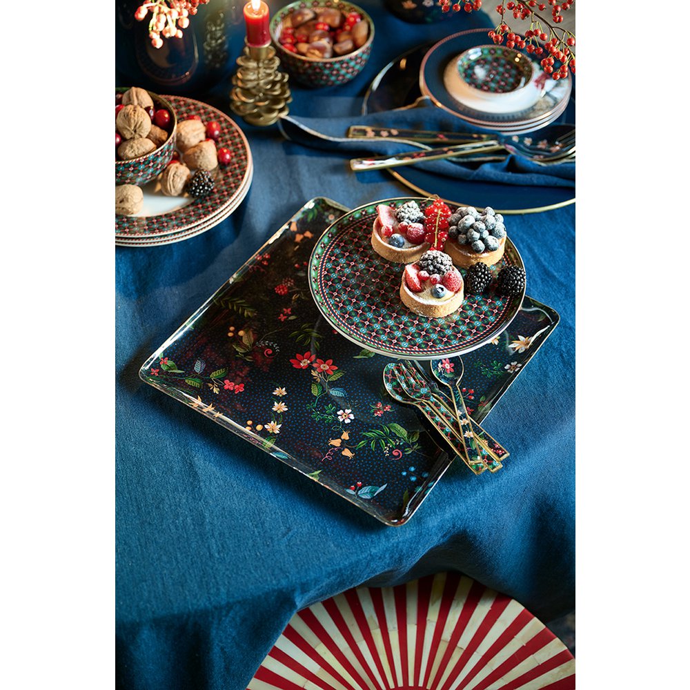 Pip Studio - Set/4 Cake Forks Enamelled Berry Blues 14.5cm