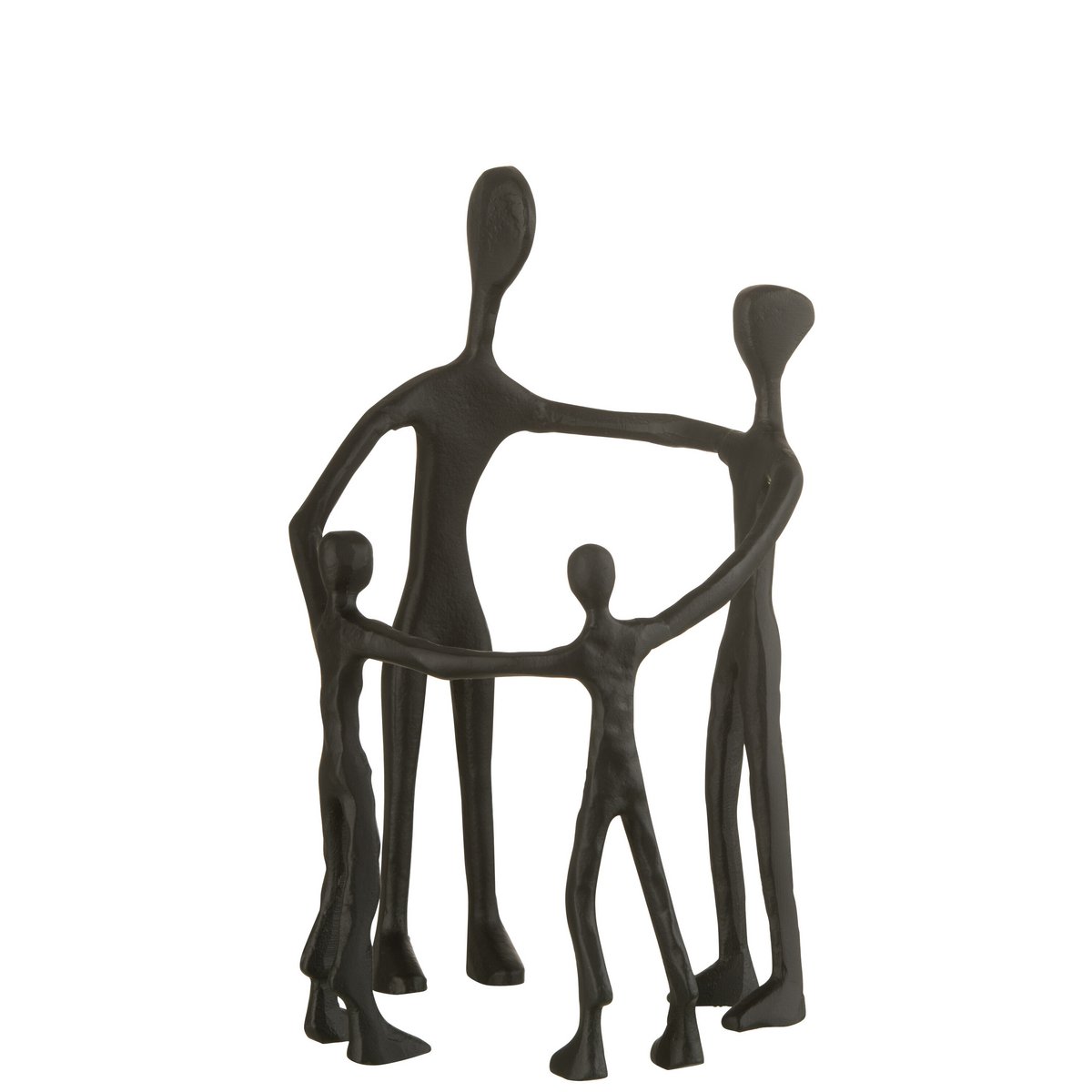 J-Line - Figuur Familie Kring - Aluminium - Zwart