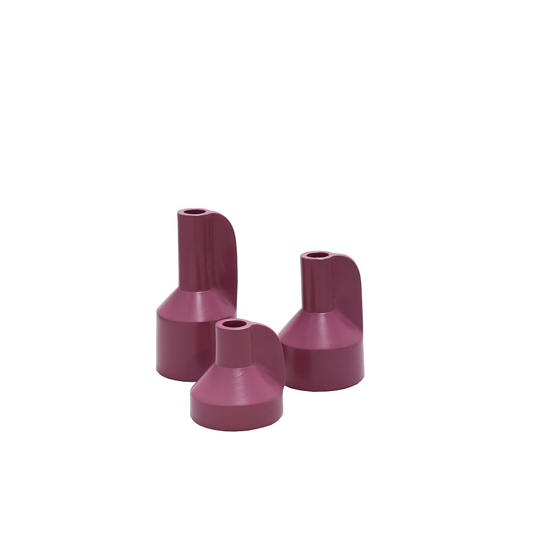 Vase the World - Kaarshouder - Alota mauve Ø9 x H17/13/9 cm - set van 3
