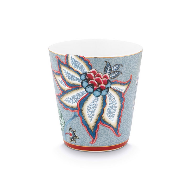 Pip Studio - Giftset Mugs without Ear Oriental Flower Festival Blue 230ml