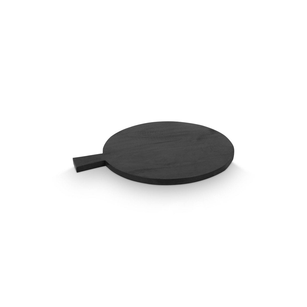 vtwonen - Tray With Handle Round Black 42x35x1.5cm