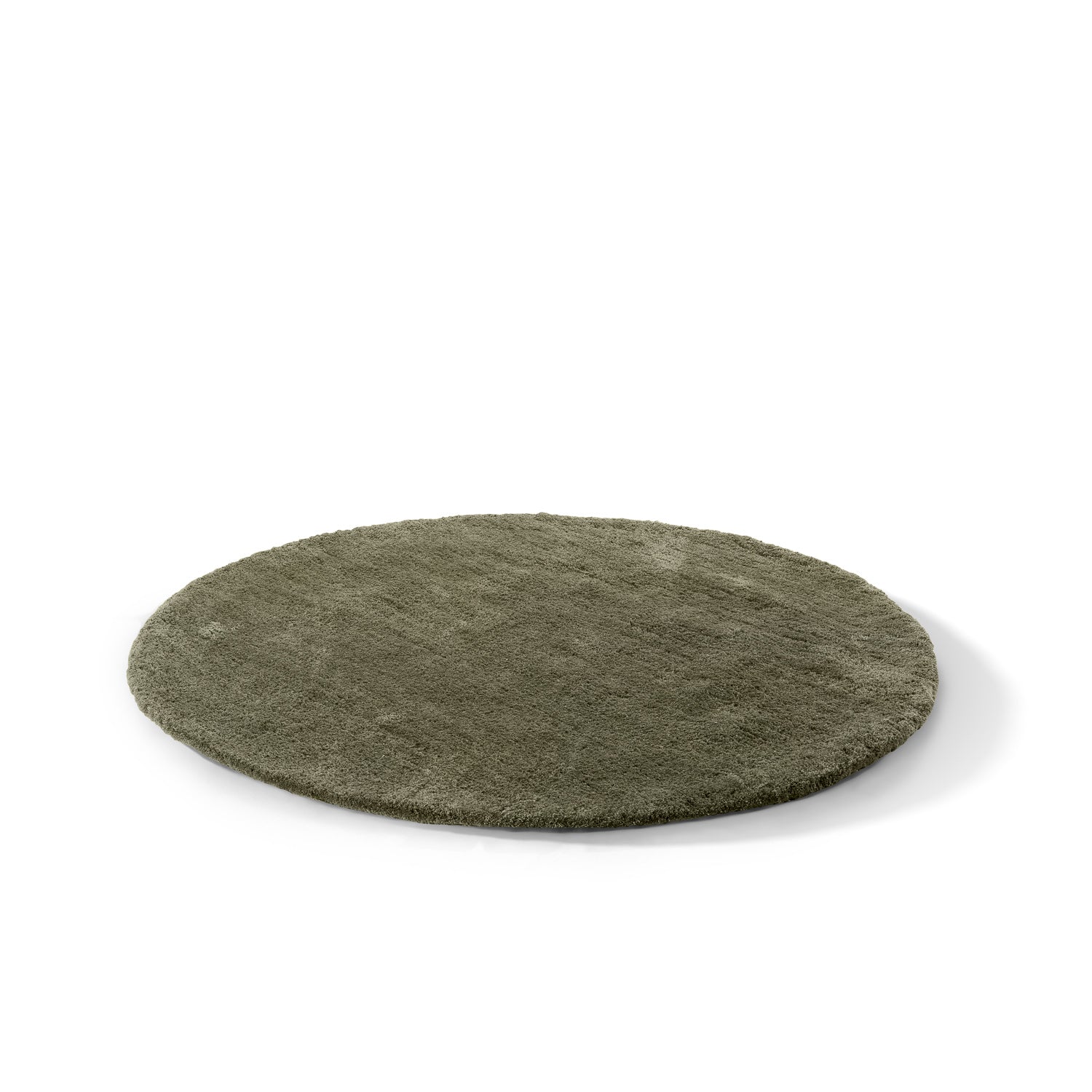 By Javy - Vloerkleed Faye - kleur Mint - rond 160 cm - zachte shaggy