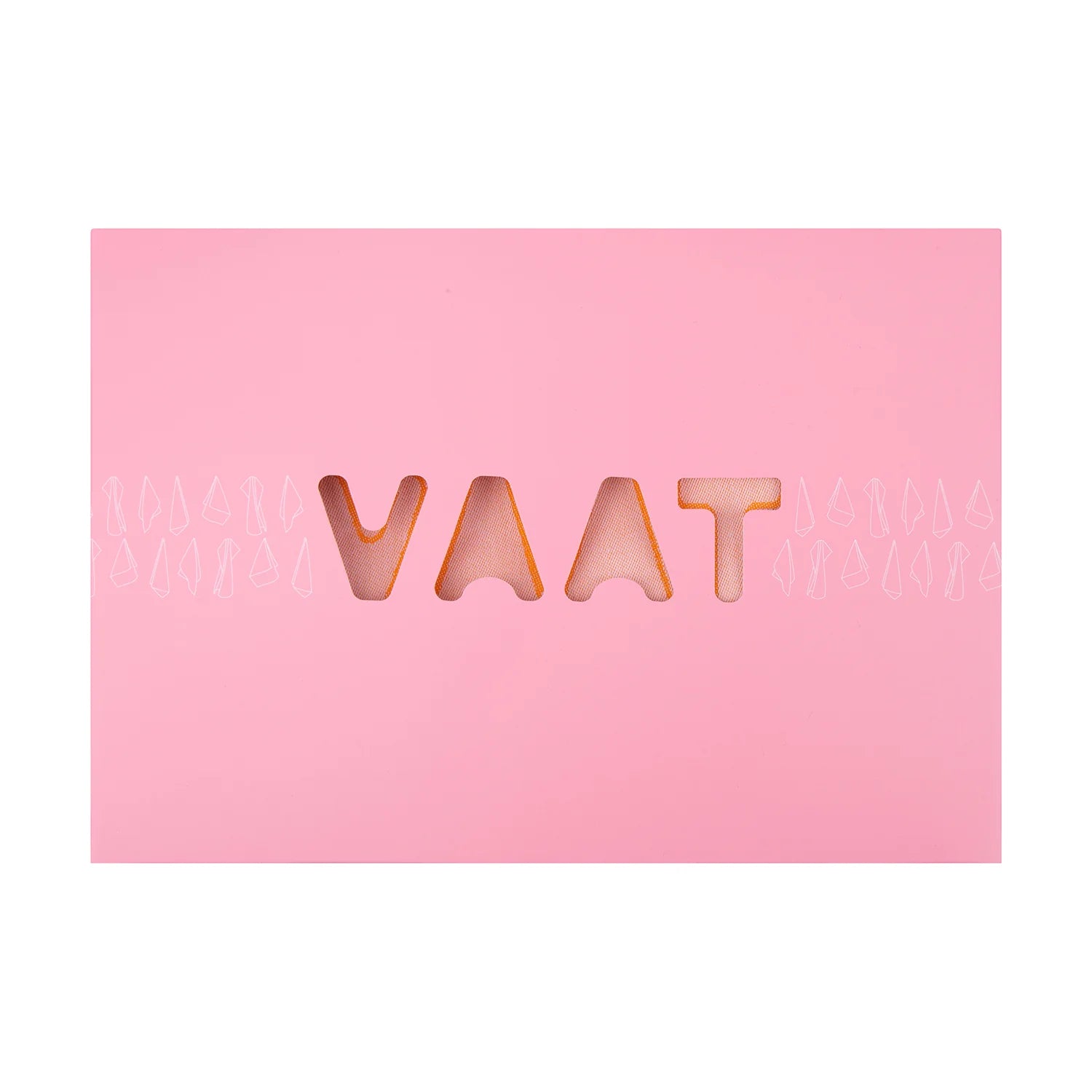 VAAT Amsterdam - Giftset hand- en theedoek 'Pied-de-Poule' (Pink/Orange)